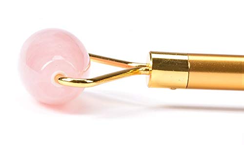 Jade Rose Quartz Roller Kit with 3 Changeable Heads | Face Facial Roller