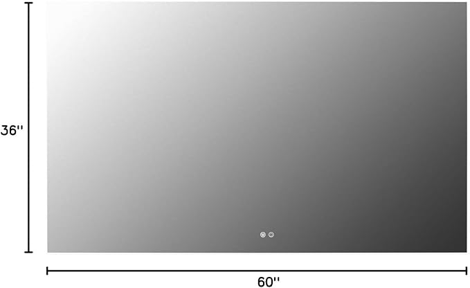 TETOTE 60 x 36 Inch LED Backlit Bathroom Vanity Mirror with Light,Anti-Fog,Dimmable,CRI90+,Touch Button,Water Proof,Large,Lighted Mirror,Horizontal/Vertical Wall Mounted