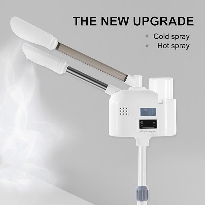 Professional 2 in 1 Facial Steamer Upgrade Esthetician Steamer with hot & Cold Nozzle Beauty Salon Spa