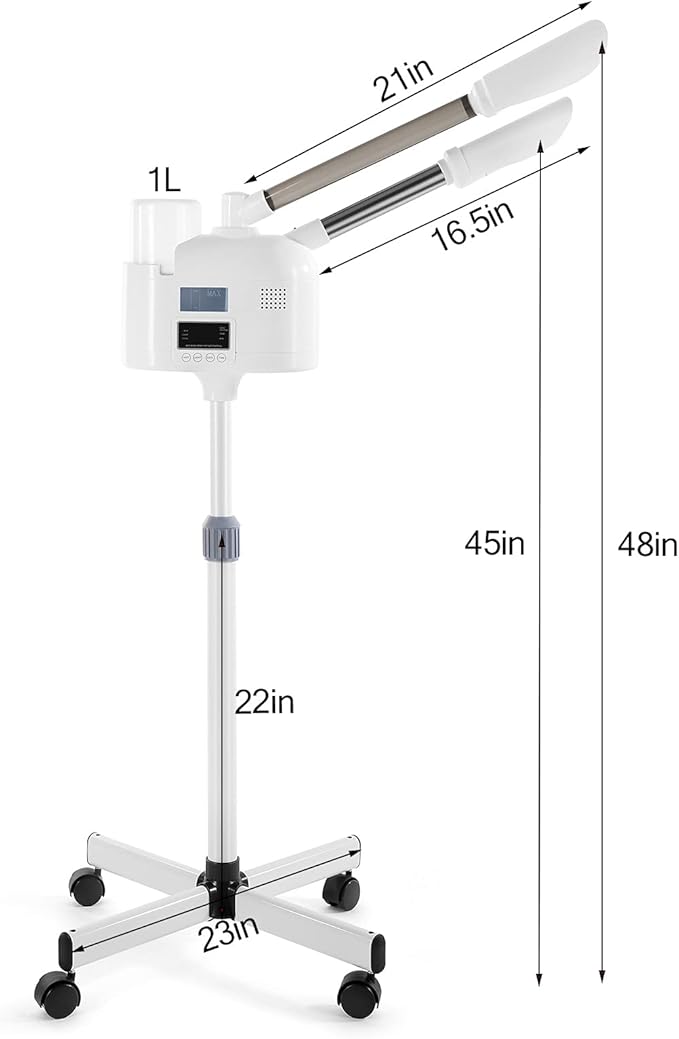Professional 2 in 1 Facial Steamer Upgrade Esthetician Steamer with hot & Cold Nozzle Beauty Salon Spa