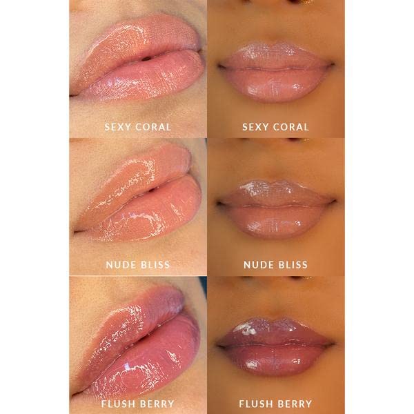 VASANTI Hyaluronic Boost Lip Plumper - Non-Sticky Lightweight Cosmetics for Soft Hydrated Lips (Metallic Shine)