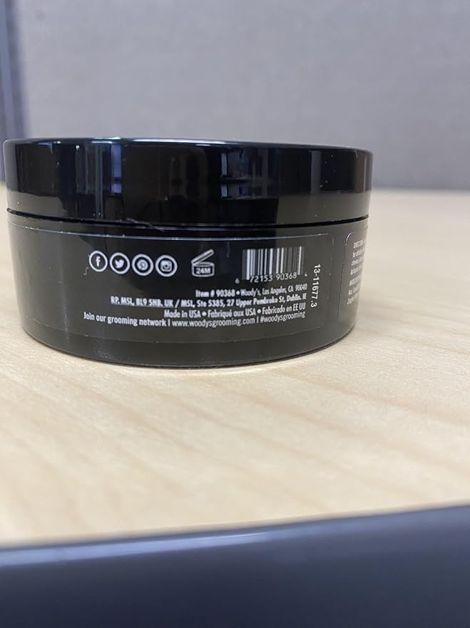 Woody's Headwax Styling Pomade for Men, Flexible Hold, High Shine, with Natural Beeswax, Non-stiff, Non-Sticky, Moldable, For all Hair Types, Travel-size, 2 oz./ 2-Pack