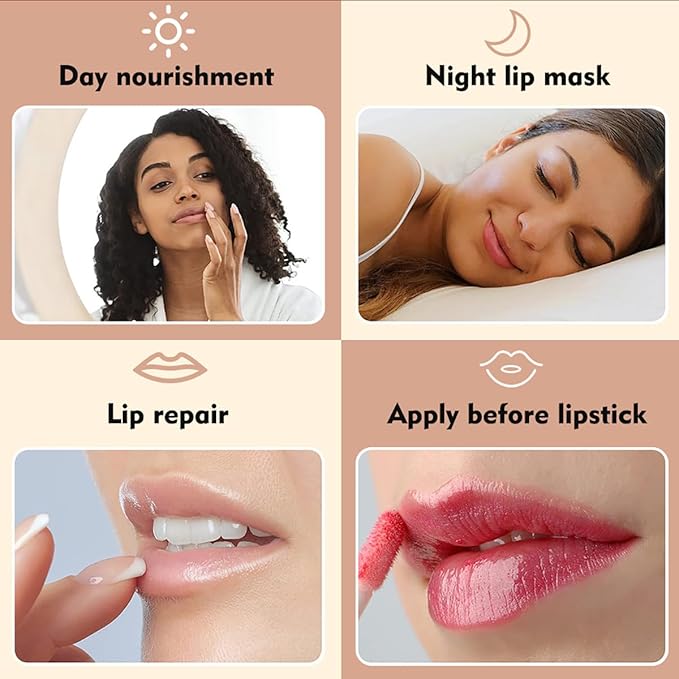 Watermelon Lip Balm, Honey Strawberry Apple Watermelon Lip Mask Overnight, Moisturizing Lip Sleeping Mask, Day & Night Lip Care - Hydrate Repair Prevent Dry (Watermelon)
