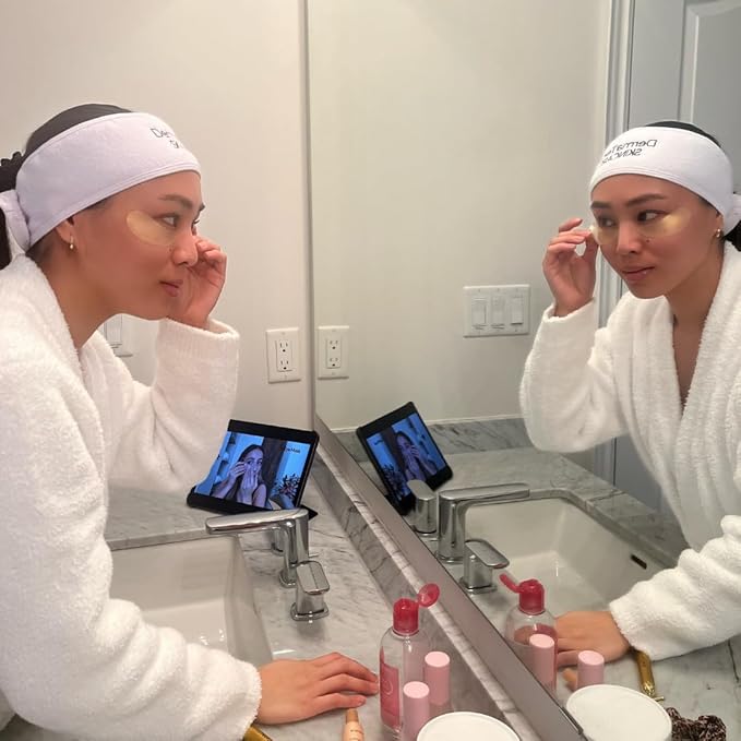 Reusable Under Eye Patches Eco-Friendly Wrinkle Patches with Tin Case | 100% Silicone Reusable Facial Patches | For Puffy Eyes, Dark Circles, Reducing Wrinkles