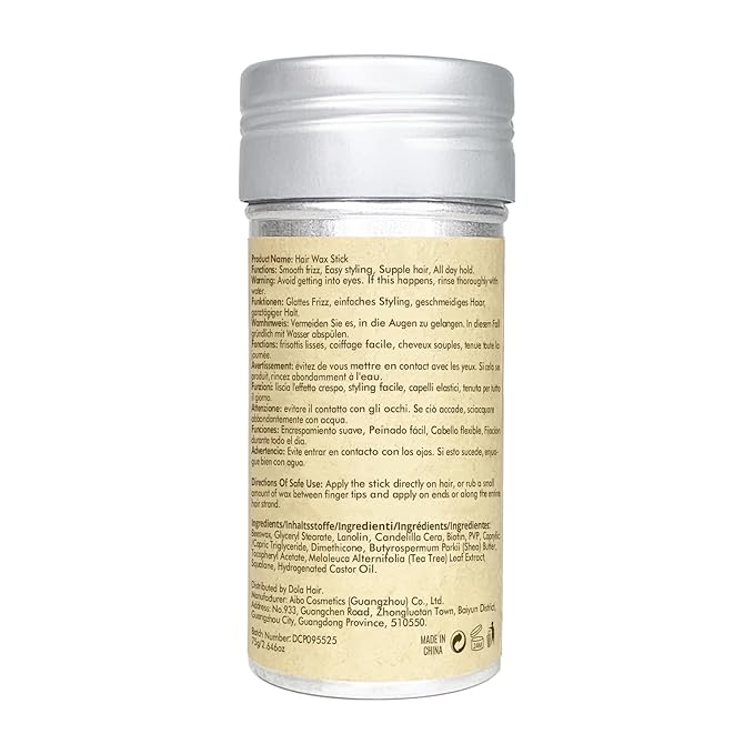 Dolahair Hair Wax Stick for Flyaways, Smoothing, and Slick Back - Hair Pomade for Women and Kids (2 Pack)