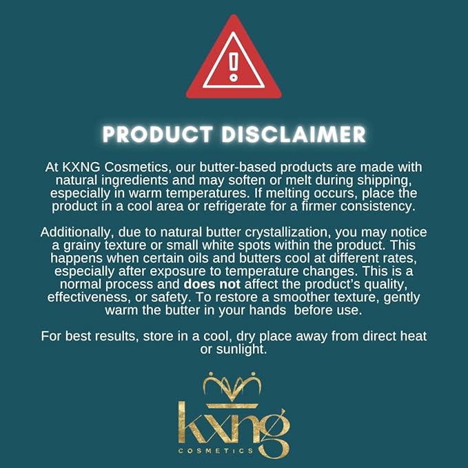 KXNG Cosmetics, Body Butter, Organic Skin Care for Men and Women, Body Moisturizer Lotions and Creams, Raw Shea Butter, Cocoa Butter, Mango, Coconut Oil, Hand, Foot, All Skin Types (4oz 4-pack)