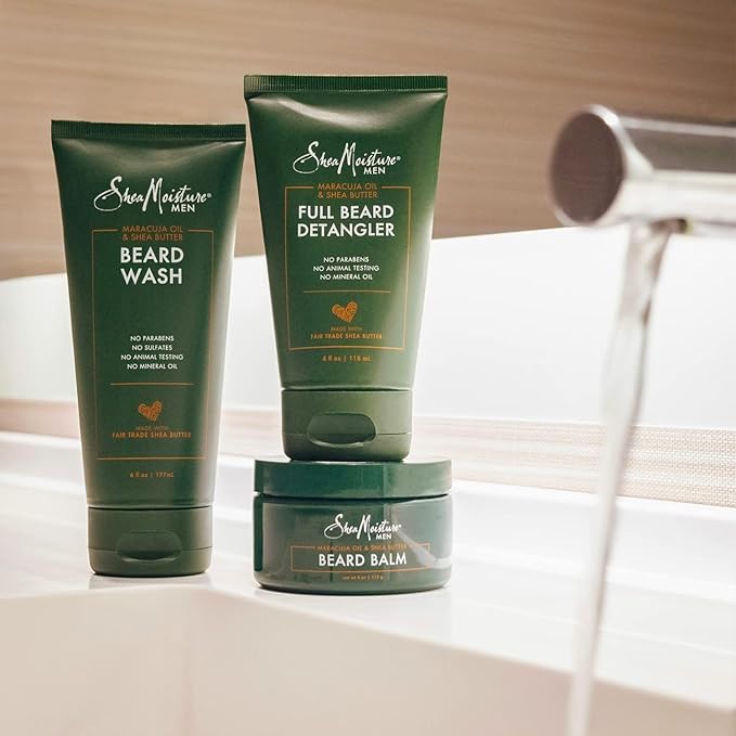 SheaMoisture Beard Balm for Men, 2-Pack – Moisturizing Shea Butter & Maracuja Oil, Gifts for Men, 4 Oz Ea