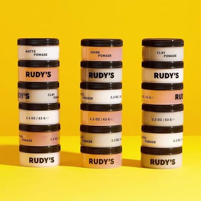 RUDY's Soft Clay Pomade - Lightweight and Pliable All Day Hold - Paraben Free - for Waves and Texture (4.8 oz)
