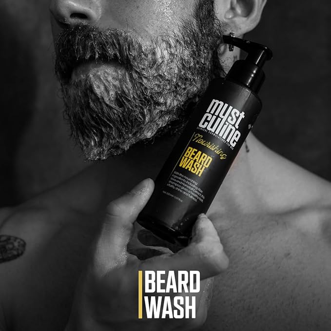 Beard Wash Shampoo, Tea Tree Oil & Argan Oil Anti-Dandruff, Anti-Itching Shampoo for Men (1 Package)