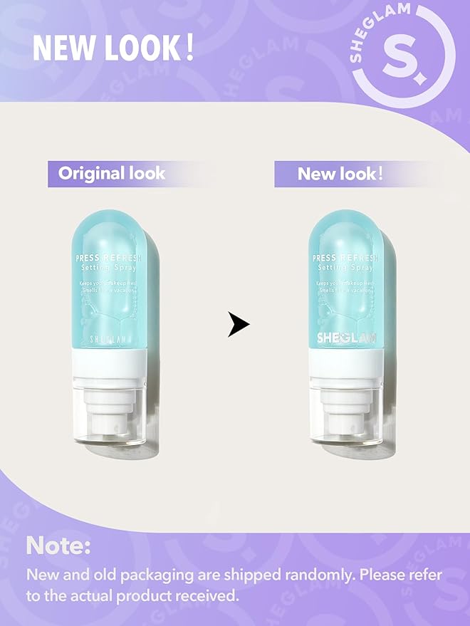 SHEGLAM Press Refresh Setting Spray Moisturizing Long Lasting Makeup Setting Spray Oil-Control Non-Greasy-Green