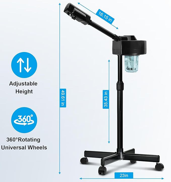 Professional Facial Steamer, Face Steamer with Hot Mist, Esthetician Facial Steamer Salon Spa Beauty Skin Care Equipment