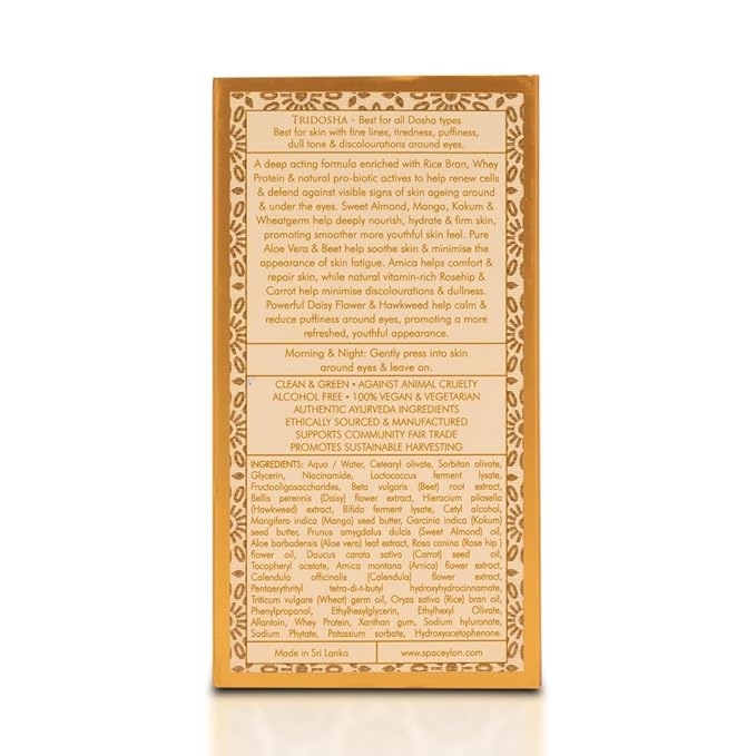 SPA CEYLON White Rice Intensive Under Eye Treatment Concentrate | Dark Circles Under Eye Treatment | Reduces Appearance of Wrinkles and Fine Lines | Hydrating | 20 ml