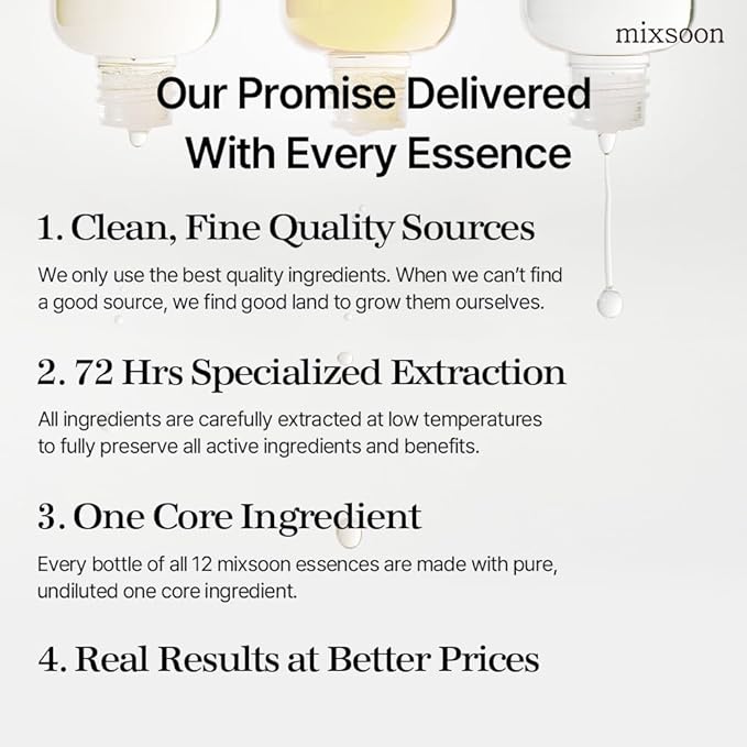 mixsoon Galactomyces Ferment Essence - Deep Moisture, Tone Clarifying Essence to Smooth Skin for Dull, Uneven Skin - Korean Skincare for Glass Skin - Vegan (3.38 fl.oz / 100ml)