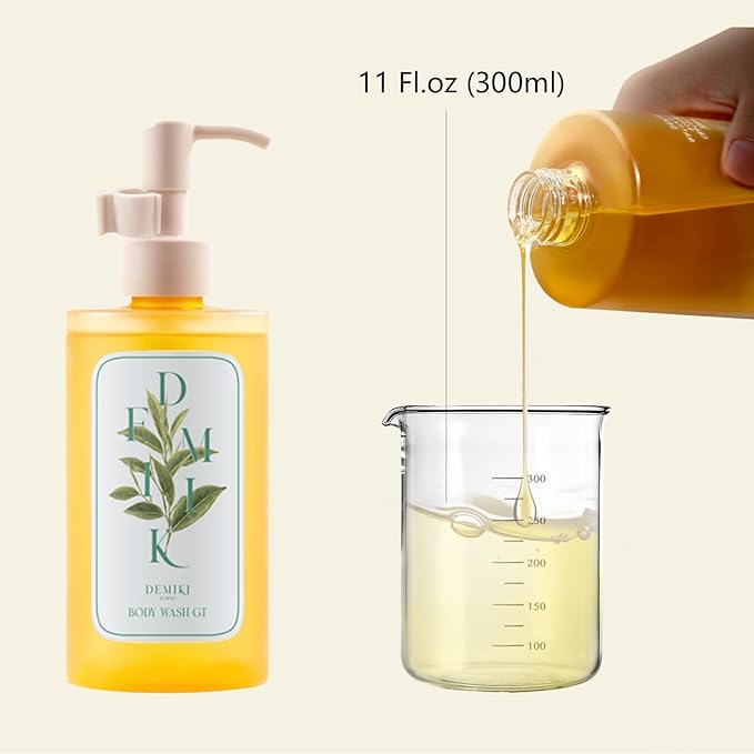 Hydrating Body Wash for Sensitive & Dry Skin, Green Tea Scent, Nourishing Shower Oil for Women, Winter Moisture Care, Sulfate-Free, Paraben-Free, Dye-Free, 10 fl oz