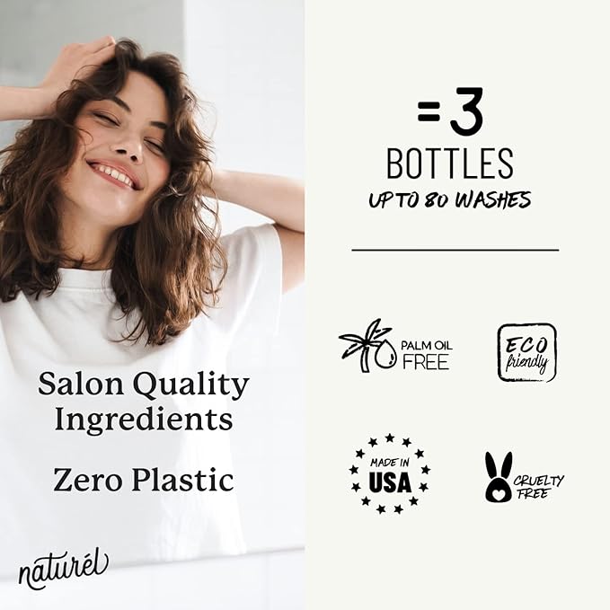 Naturel Relax Moisturizing Conditioner Bar for Curly or Dry Hair, Conditioner Bar for Frizzy Hair, Vegan, Zero Waste, Made in USA