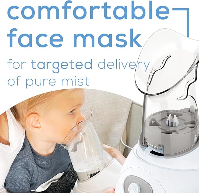 Beurer SI30 Steam Inhaler for Sinus Congestion & Allergies, Drug-Free, Quick 3-5 Minute Setup, Ultra-Quiet, Face Steamer with Variable Steam Control, Universal Mask