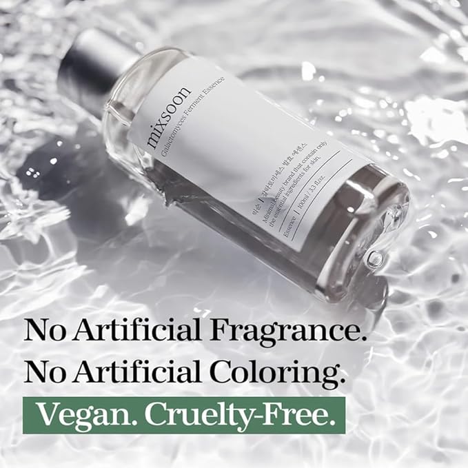mixsoon Galactomyces Ferment Essence - Deep Moisture, Tone Clarifying Essence to Smooth Skin for Dull, Uneven Skin - Korean Skincare for Glass Skin - Vegan (3.38 fl.oz / 100ml)