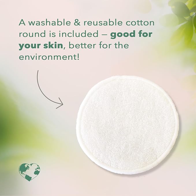 Nourish Organic Eye Treatment, Avocado & Argan – Renewing & Hydrating Under Eye Brightener with Vitamin C + Washable Cotton Round