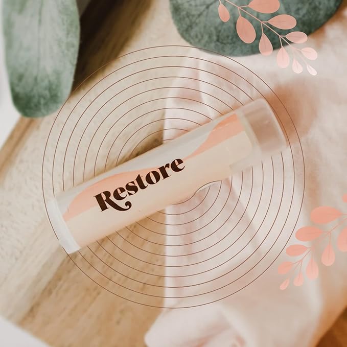 Blessed Is She Restore Lip Balm - Organic Vanilla Chapstick For Hydrating Lips Enriched With Vitamin E, Beeswax, Sunflower Oil, Coconut Oil & Rosemary Extract.