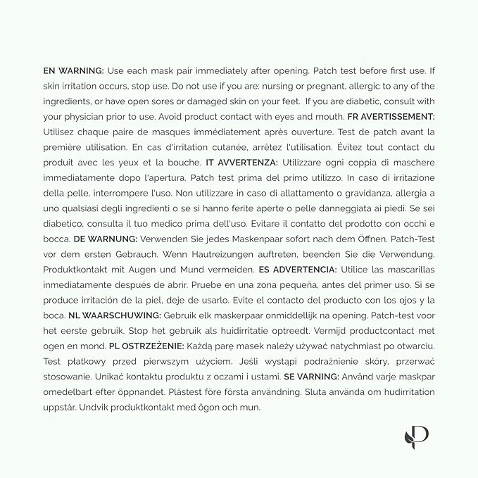 PLANTIFIQUE Foot Peeling Mask 4 Pack | Dermatologically Tested Repairs Heels & Removes Dry Dead Skin for Baby Soft Feet | Exfoliating Foot Peel Mask for Dry Cracked Feet