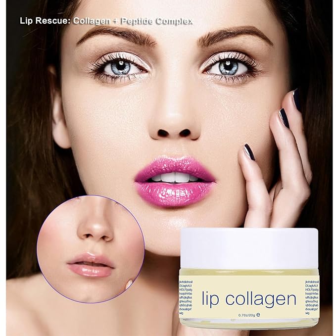 Lip Collagen Plumper Moisturizing Lip Repairing Sleeping Mask with Squalane Fade Lip Lines Hydrating Lip Treatment for Remove Dead Skin Beauty Care