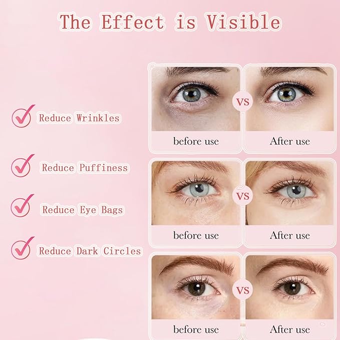 Under Eye Patches, Eye Mask, Reduce Puffy Eyes, Dark Circles, Eye Bags, Eye Patches with Collagen, Anti-Aging Rejuvenating Moisturizing Skin Care for Anti-Wrinkle Eye Masks 60PCS