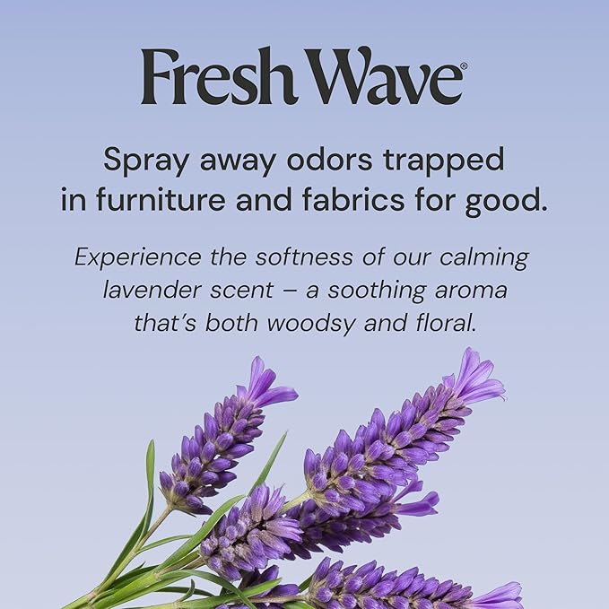Fresh Wave Lavender Scent Odor Eliminator Spray & Air Freshener, 24 fl. oz. | Odor Absorber for Home, Furniture, Fabrics & Trash | Safer Odor Relief