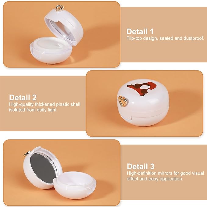 2 Pack Lip Balm Containers,Plastic Portable Empty Lip Balm Container with Mirror and Silicone Lip,Empty Lipstick Dispenser Box for Travel,Home