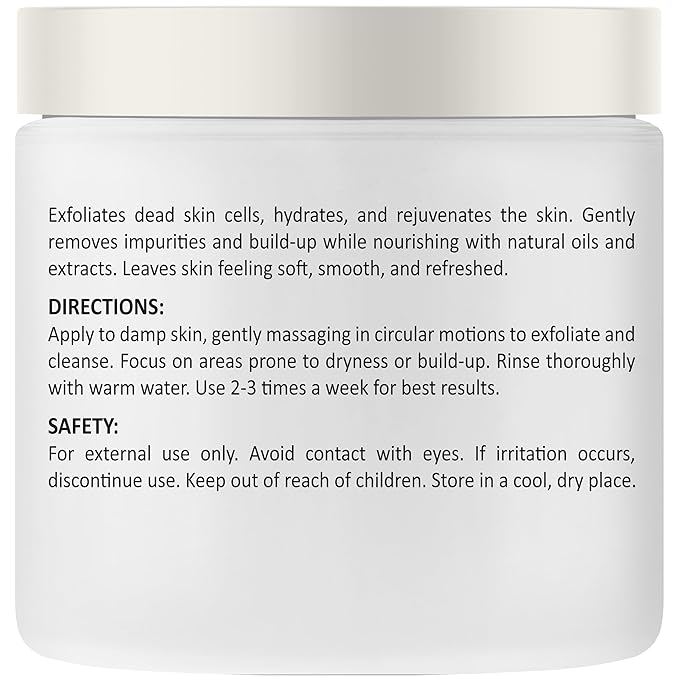 Exfoliating Body Scrub Polish 10 oz - Moisturizing & Hydrating Body Exfoliator with Kiwi & Rice Bran Extract – Gentle Cleansing Polish Scrub for Smooth & Nourished Skin by INFINA ESSENTIALS