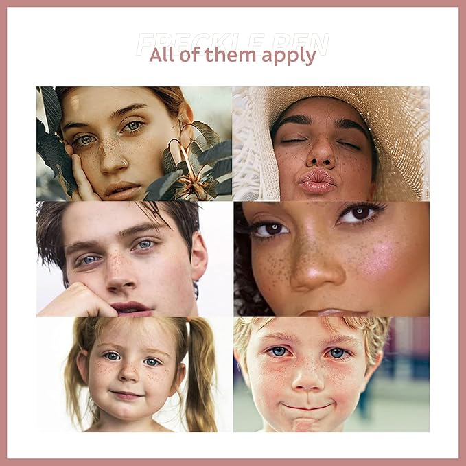 Freckle Pen 3 Colors Waterproof Long Lasting Quick Dry Small Spot Natural Like Face Freckle Makeup Pen, Dark Brown, Light Brown and Grey, Upgrade Design