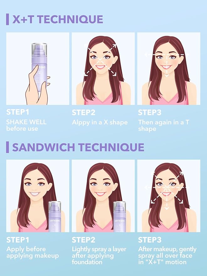 SHEGLAM Lock'd In Setting Spray Mattifying Effect Quick-Drying Long Lasting Makeup Locking Spray Oil-Control Non-Greasy Makeup Setting-Purple