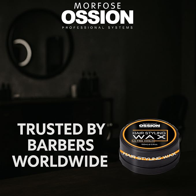Morfose Barber Wax,(5.30 Ounce (Pack of 1), Ultra Hold, Premium Hair Styling Wax for Men, Natural Shine, Easy Application, Ideal for Various Styles, Long-Lasting, Water-Soluble, Pleasant Fragrance