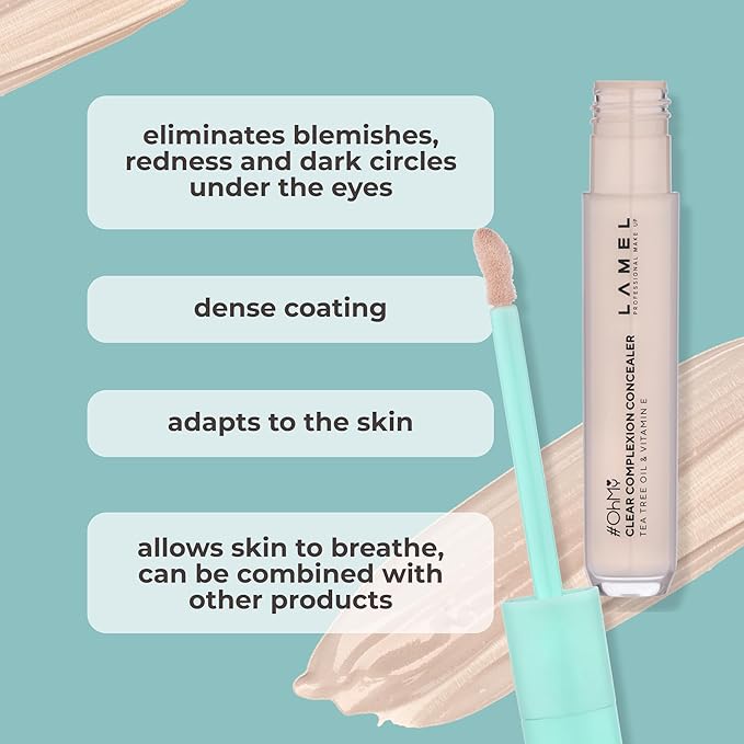 LAMEL OH my Clear Face Concealer - Vitamin E & Tea Tree Extract - Skin Care, Moisturizing & Waterproof - Anti-Aging Formula - Brightening & Protection, 403-0,23 fl.oz