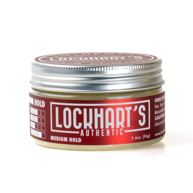 Lockhart's Oil Based Goon Grease - Handcrafted Pomade for Men – Medium Hold, Medium Shine - Locks in Moisture & Easy to Recomb - Sandalwood Vetiver Scent (3.4 oz)