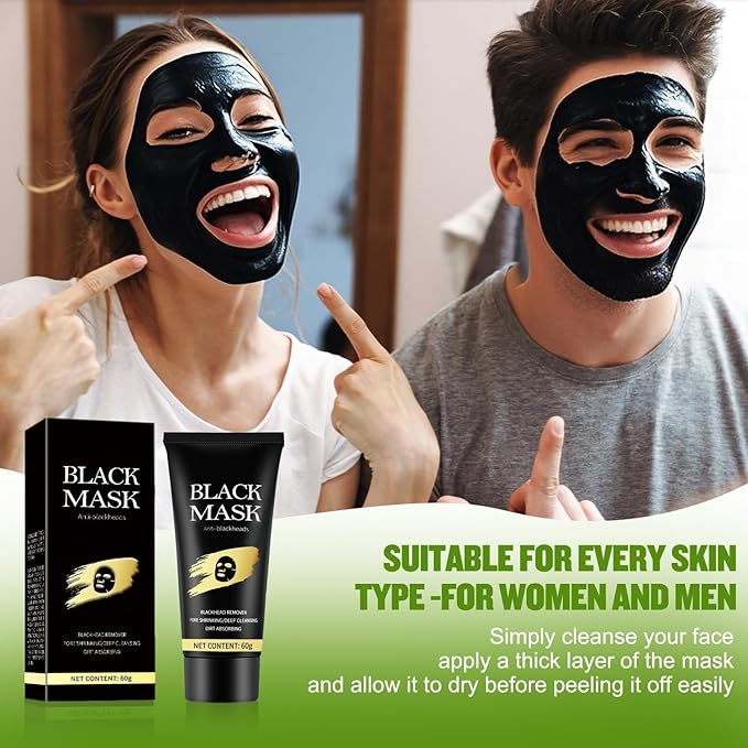 Blackhead Remover Mask, Charcoal Peel Off Face Mask | Charcoal face Mask for Deep Cleansing Dirts, Pores, Acne, Skin Oil and Blackheads | Suitable for all skin types for boys and girls(2.8 Fl Oz)