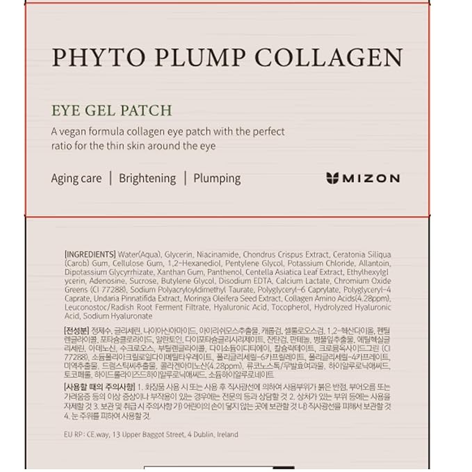 MIZON Phyto Plump Collagen Special Duo Set - Phyto Plump Eye Gel Patch & Serum Vegan Formula, Vegan Skincare Kit, Korean Skincare