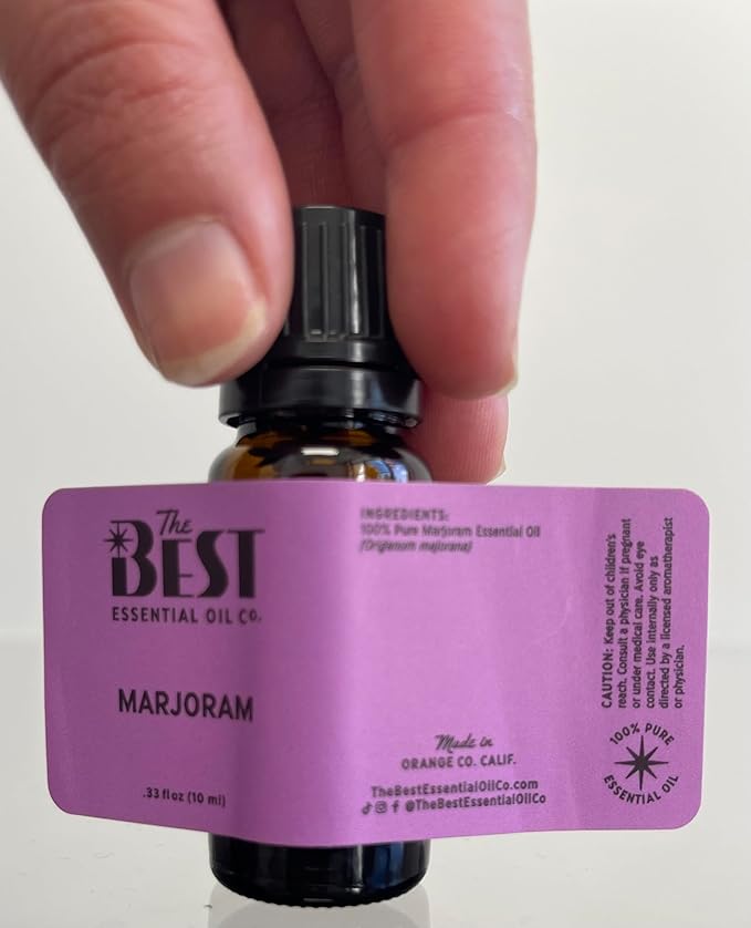 The Best Marjoram Essential Oil- Premium Grade- 100% Pure & Natural for Aromatherapy, Diffuser, Spa, Massage, Air Freshener- 10 ml (.33 fl oz)