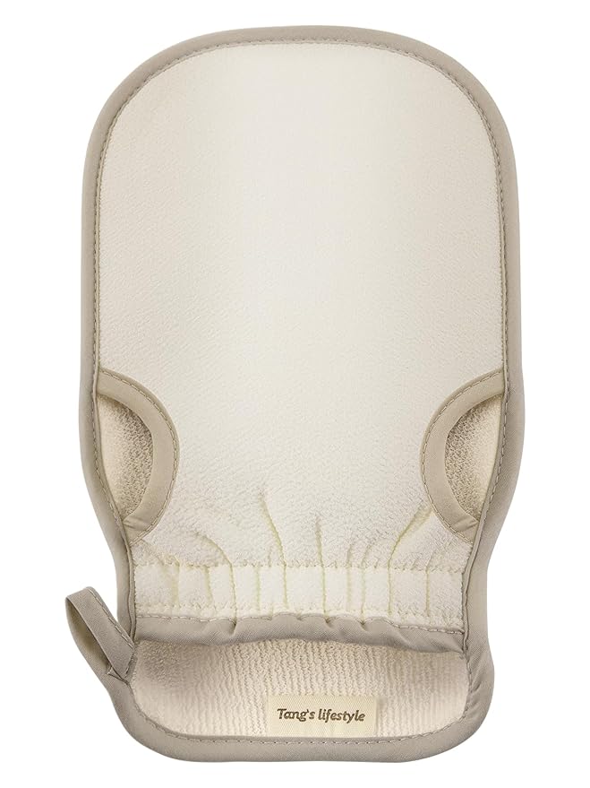 Exfoliating Glove (Original) Machine Washable Newly Upgraded With Thumb Holes Korean Body Scrubber 100% Vegan Viscose Exfoliating Mitt for Dead Skin Removal, Keratosis Pilaris & Self-Tan Prep