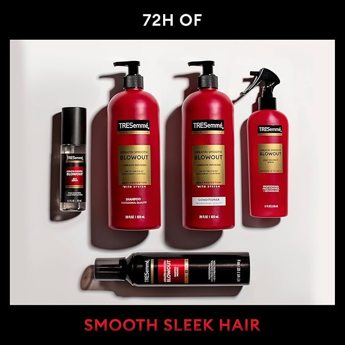 TRESemmé Whipped Shaping Mousse Keratin Smooth for Instant Hydration, Weightless, 7 Fl Oz