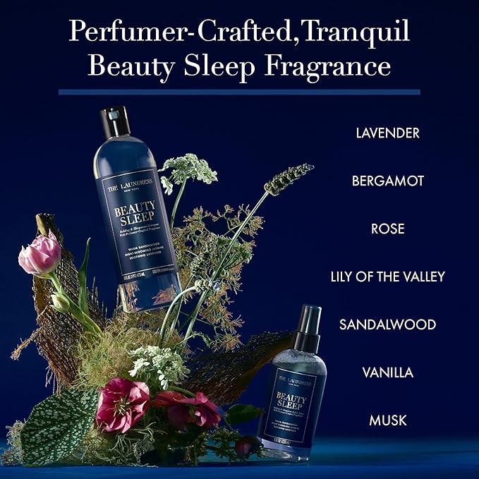 The Laundress Beauty Sleep Fabric Spray, Wrinkle Release Spray, Pillow Spray, Fabric Refresher, Upholstery and Linen Spray, Tranquil Comforting Inspired Scent, 8 Fl Oz