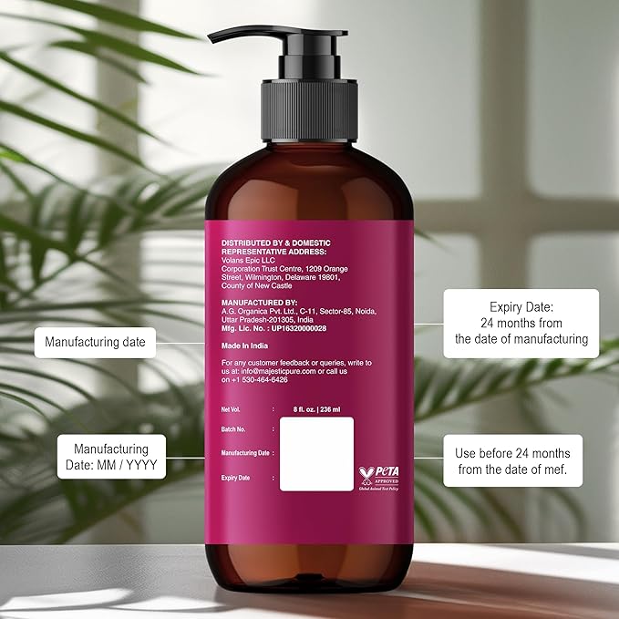 MAJESTIC PURE Cocoa Massage Oil for Massage Therapy - Refreshing, and Relaxing - Natural Oils with Cocoa Butter, Vitamin E & Lavender Oil - for All Skin Types - Men and Women - 8 fl oz