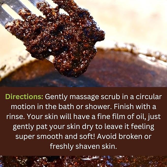 Coffee Scrub Body Exfoliator | 350g Anti Cellulite, Anti aging, Fights Stretch Marks, Wrinkles, Spider Vein Therapy | Body wash for Men and Women | Organic Coffee Seeds, Dead Sea Salt and Coconut Oil