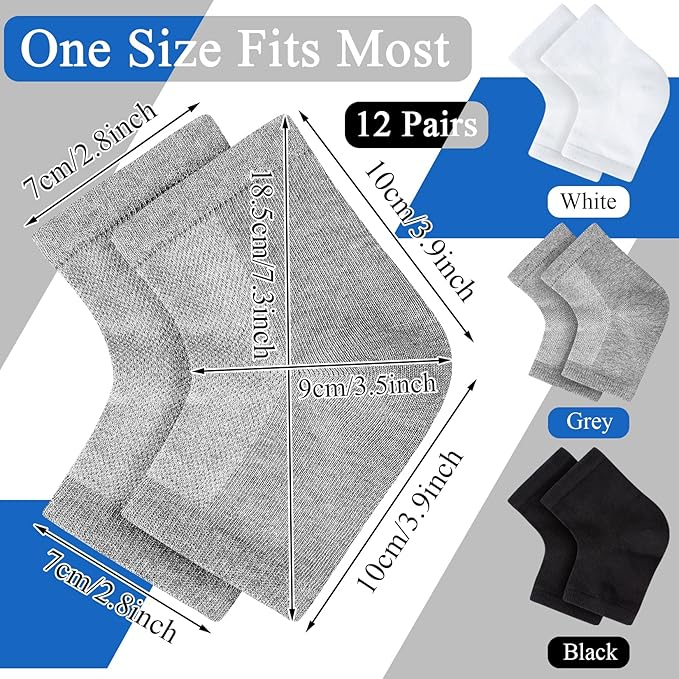 Moisturizing Socks,toeless Socks for Women for Dry Cracked Heel Treatment,Cracked Heel,msilicone Socks for Women (One Size-3 Pairs)