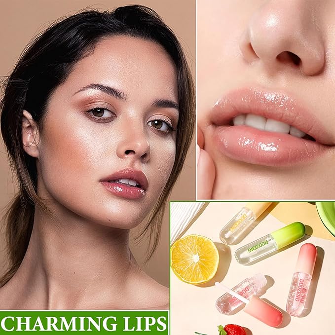 Lip Plumper Set,Lip Plumper Oil Gloss Moisturizing Lip Plumper Lip Care Serum,Hydrating Plump Gloss Reduce Fine Lines,Lip Plumper for Day & Night Use Set C(3Pcs)