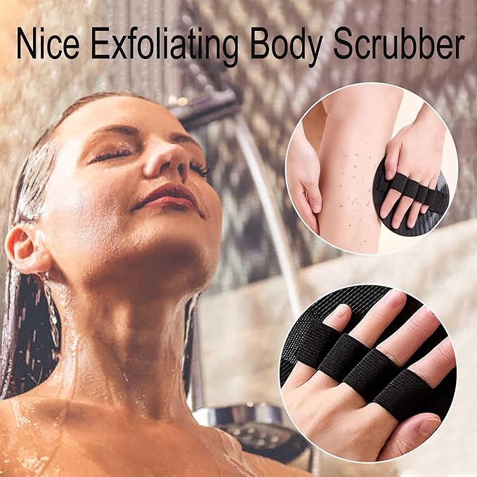 Premium Exfoliating for Body,Painless Viscose Traditional Body Scruber,Dead Skin Remover,Skin Scrubber Exfoliator,Body Exfoliator for Self-Tan Removal & Keratosis Pilaris (2PCS)