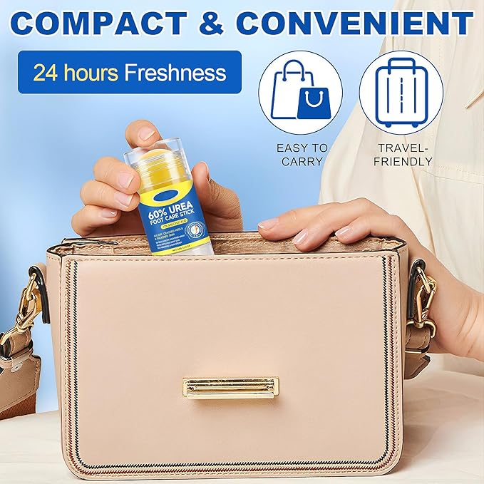 2 Pcs 60% Urea with 2% Salicylic Acid Foot Care Stick, Urea Foot Cream for Cracked Feet, Repairs Dry Rough Heels Fast, Foot Lotion Moisturizer for Dead Skin, Hydrating Heel Balm