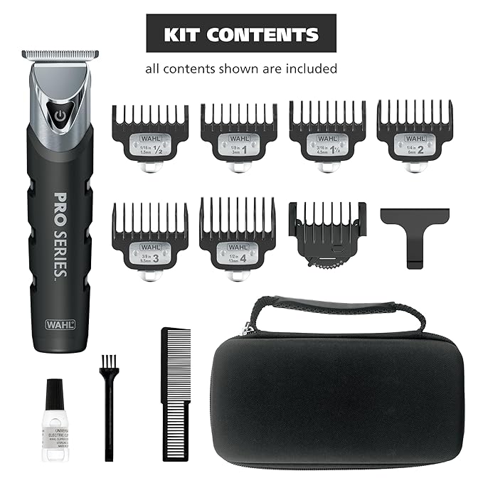 Wahl USA Pro Series Forever BladeTM Stainless Steel Cordless Rechargeable Beard Trimmer for Men with No Slip Grip & USB Charge – Model 3026017