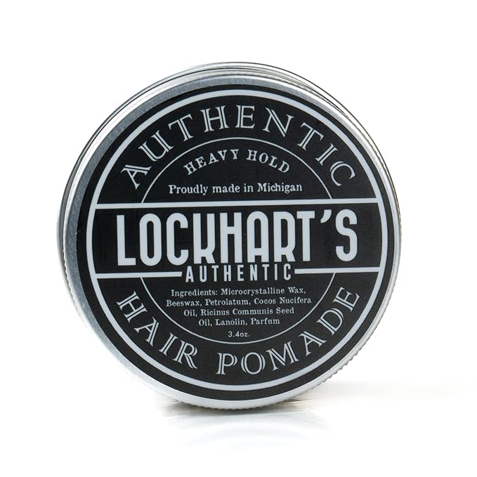 Lockhart’s Heavy Hold - Handcrafted Pomades for Men - World's Strongest Oil Based Pomade - Humidity & Sweat Proof - Low Shine, Heaviest Hold - Coco Vanilla Scent, (3.4oz.)