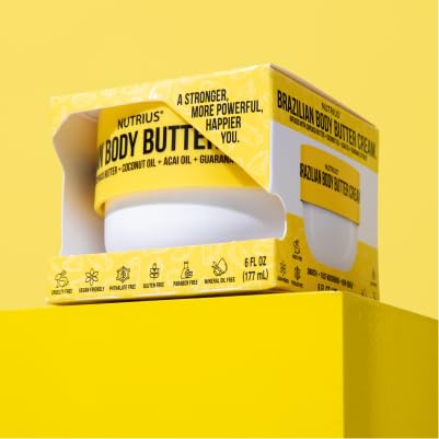 Nutrius | Brazilian Body Butter Cream 2-Pack | Smooth, Fast-Absorbing, Non-Greasy | Infused With Cupuacu Butter