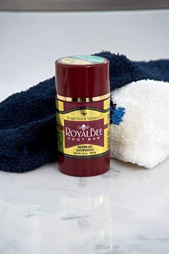 Honey House Naturals Royal Bee Foot Bar -Renew- 2.5 Ounce Twist Up Tube – All Natural Ultra Moisturizing – Essential Oil Infused – Made in USA